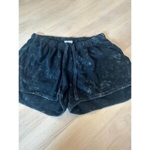 Bloom Black Wash Drawstring Shorts Casual Comfy Loungewear‎ Womens